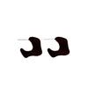 Vintage Suede Stud Earrings Ankola Red Temperament High-End Autumn And Winter French Versatile Atmosphere Earrings