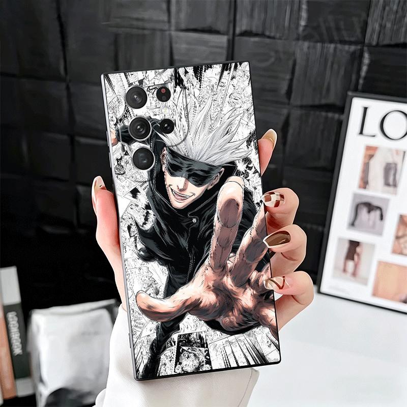 Anime Gojo Satoru JUJUSU Soft Phone Case for Samsung Galaxy S26 S25 Edge S24 Ultra S23 Plus S22 S21 FE S20 Black Cover Back Shel