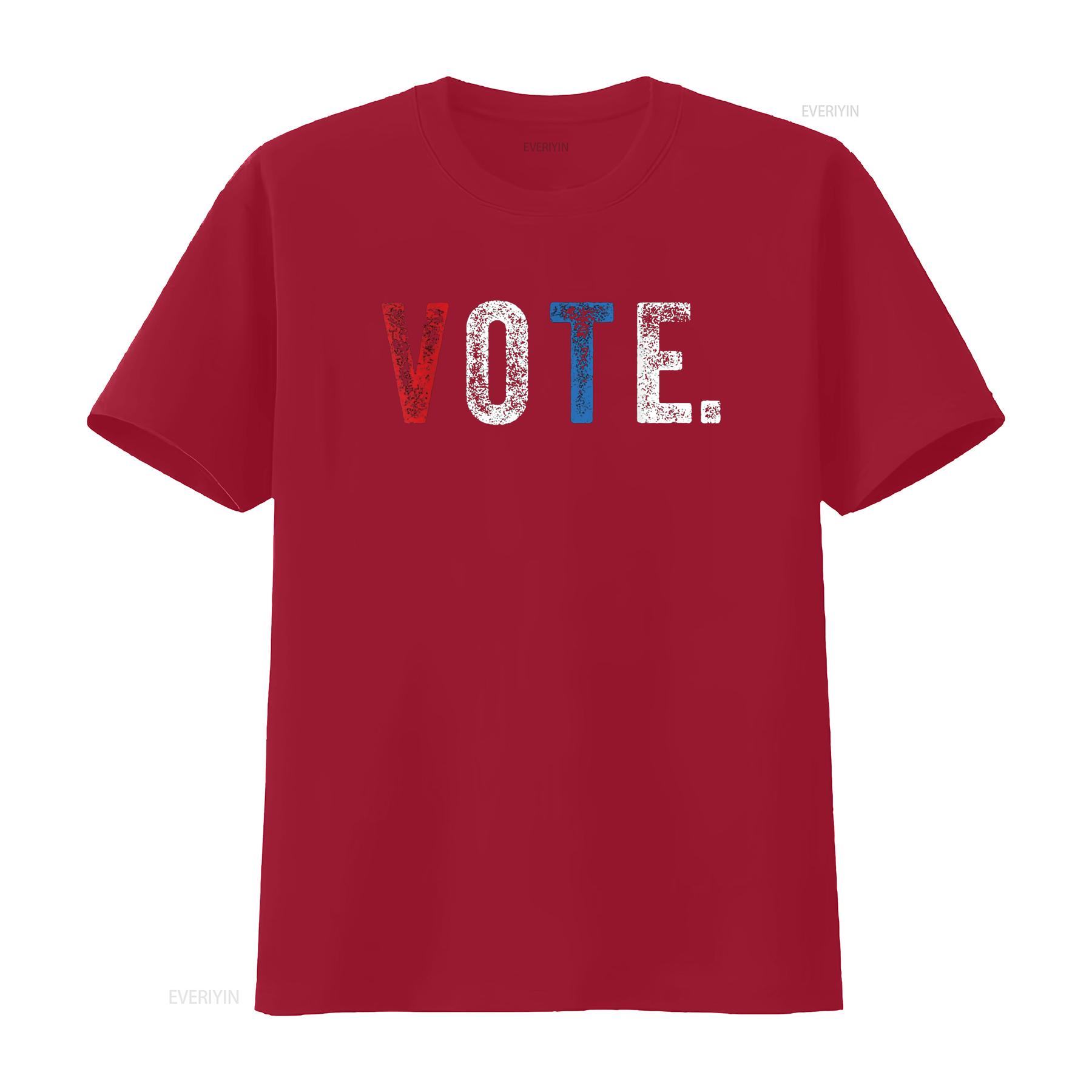 Vote T Shirt 2024 Election Voting Right Vintage Style vintage Washed Slightly fashion designer clothes Comfortable homme Casual S