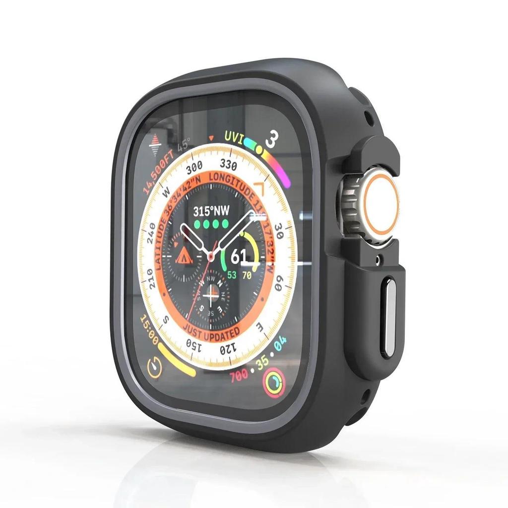 PC+TPU Hülle für Apple Watch Ultra Case 49mm 45mm 41mm Smartwatch Displayschutz iWatch Serie 8 7 6 5 4 SE Uhrengehäuse 44mm