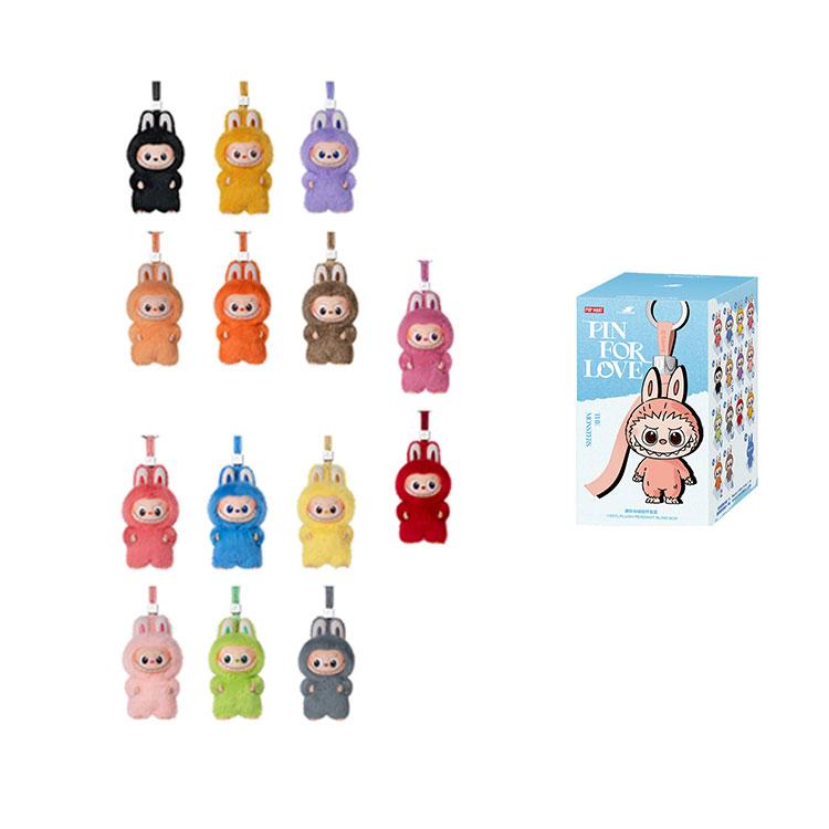 POP MART The Monsters LABUBU 4.0 Pin For Love Collection Vinyl Plush Pendant A-M N-Z Blind Box Single Box/Whole Set 14 Pcs