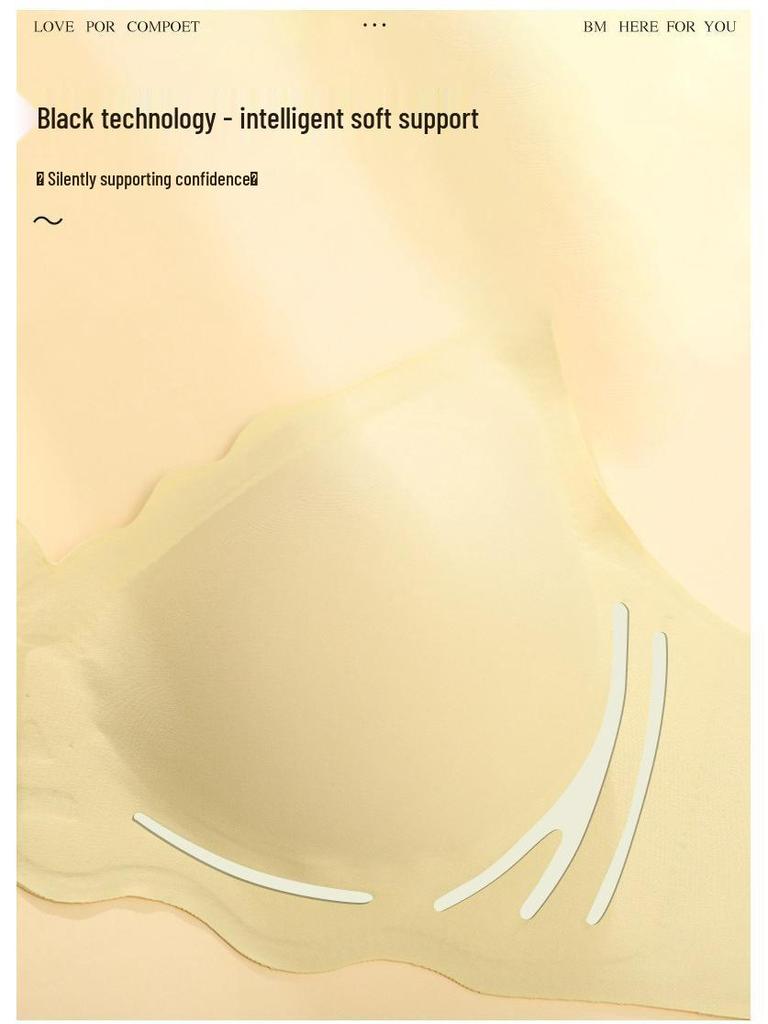 Crystal Jelly Seamless One-Piece Sports Bra: Thin, Anti-Sag, Wire-Free, Beautiful Back, Small Chest Support