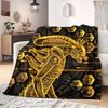 Alien Cartoon Flannel Blanket Print for Bedrooms Sofas Beds Chairs Picnics Travel Various Sizes Available Home Decor New