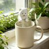Cup Edge Clip-on Mini Fan Cartoon Animal Cooling Fan Rechargeable Cat Bear Shaped Hot Drinks Coffee Tea Meals Dishware Food Cooler Fan