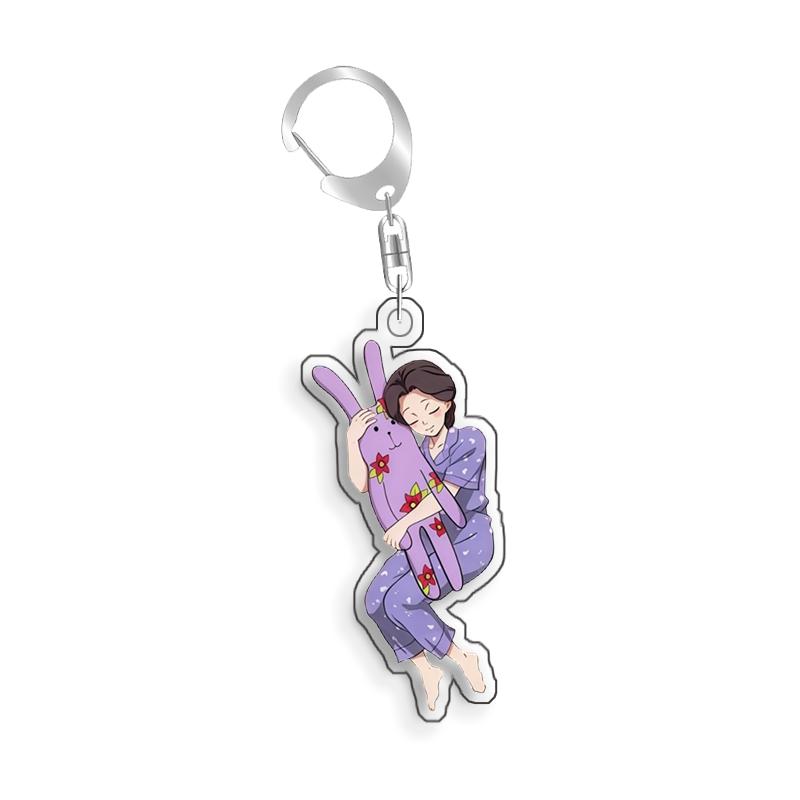 For Demon Slayer Tokitou Muichirou Daki Akaza Douma Gyutaro Acrylic Selfmade Cartoon Anime Keychain Pendant Toy Gift 5cm