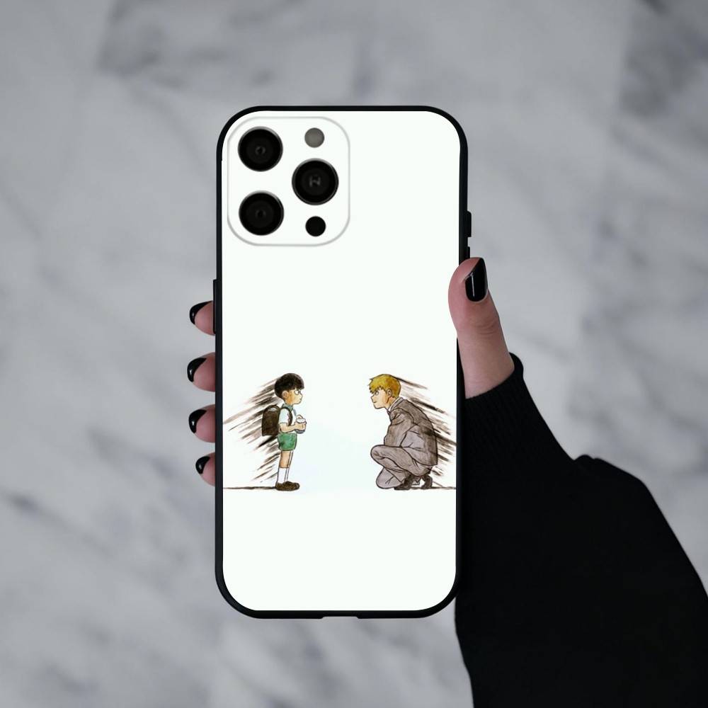 Anime m-Mob p-Psycho-o 100  Phone Case For iPhone 17pro,16,15,14,13,12,11 Plus,Pro Max,XS,Soft Silicone Black Cover