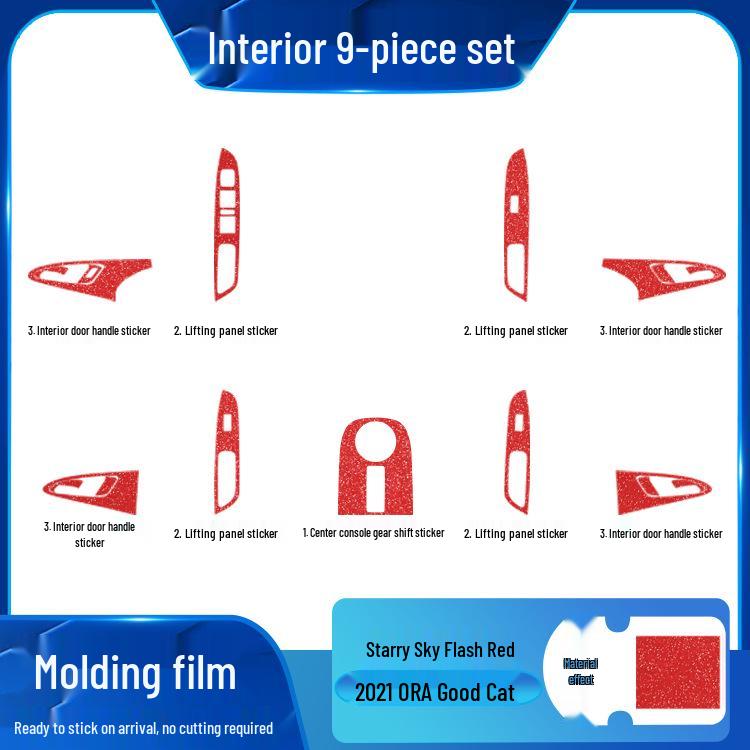 Starry Sky Film for ORA Black/Good Cat Interior Frosted Wrap Sticker Replacement