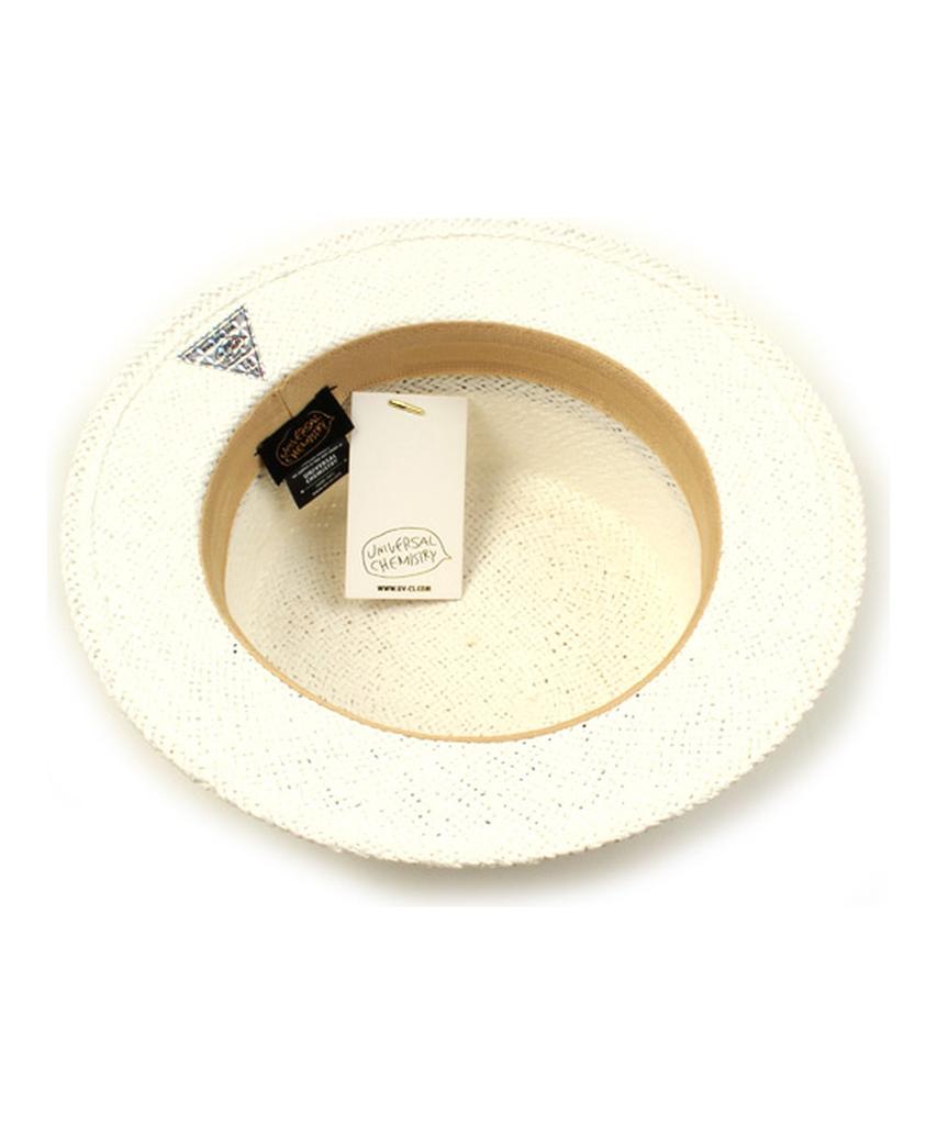 White Flat Short Panama Hat