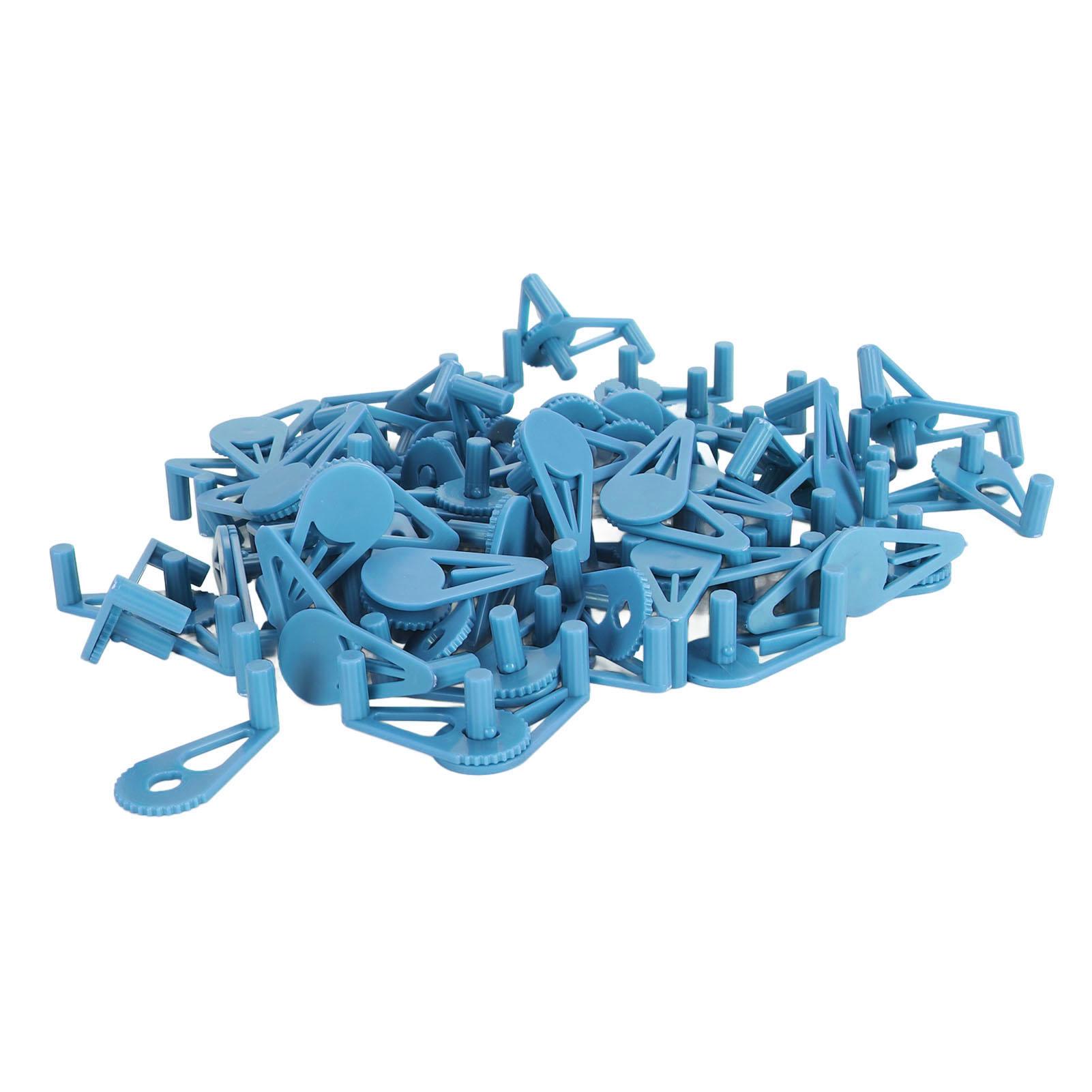 

50 шт. тренировочных зажимов с низким напряжением, регулируемые на 360 градусов, многоразовые пластиковые зажимы для сгибания стеблей растений синий