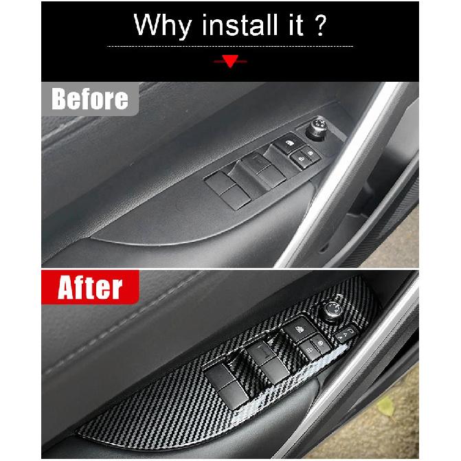 For Toyota Corolla Cross XG10 2021 2022 2023 2024 2025 Hybrid Car Window Glass Lift Switch Button Panel Trim Cover Accessories