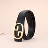 Double G Belt Leather Women'S Personality Belt Women'S Premium Alloy Business Belt