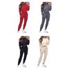 Women's 2 Piece Outfits Long Sleeve Pullover Crop Top And Drawstring Sweatpants Set Fall Lounge Sweatsuit Set