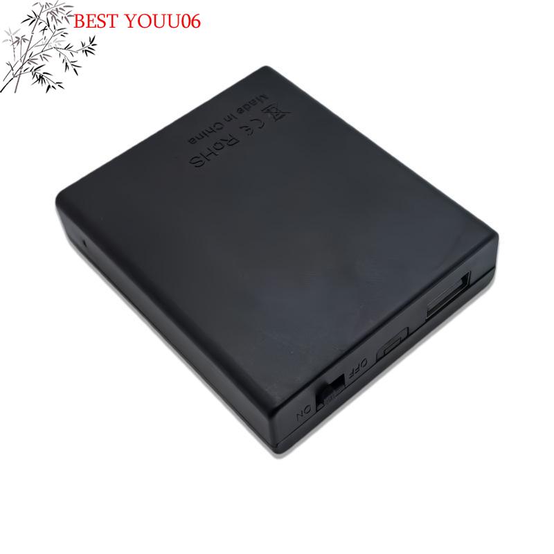 (YOUU06)1Pcs 4 Slots AA Battery Holder No.5 Battery Case With Power Switch And USB Socket No Light AA Battery Box