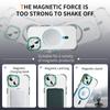 For iPhone 14/13 Clear Phone Case with Lens Kickstand Cover Compatible with MagSafe