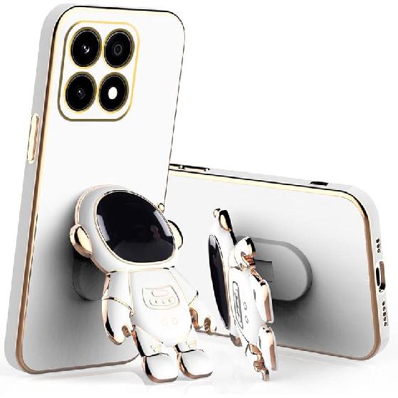 

Совместимый чехол для мобильного телефона Honor X8a с гальваническим покрытием, креативный мультяшный кронштейн в виде астронавта, розовый, применимый к силиконовому чехлу для мобильного телефона Glory X8a белый