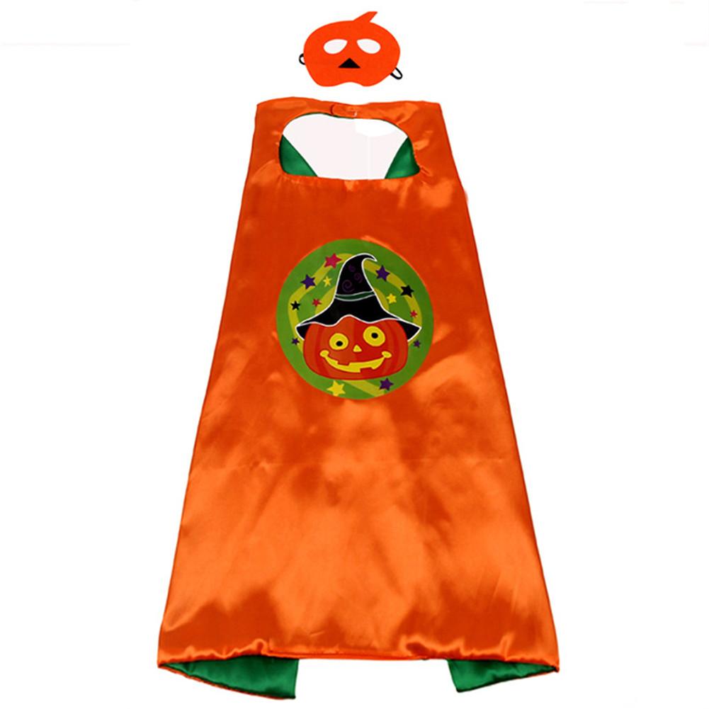 2 Pcs/set Children's Cloak Cartoon Printing Double-layer Cloak + Mask
