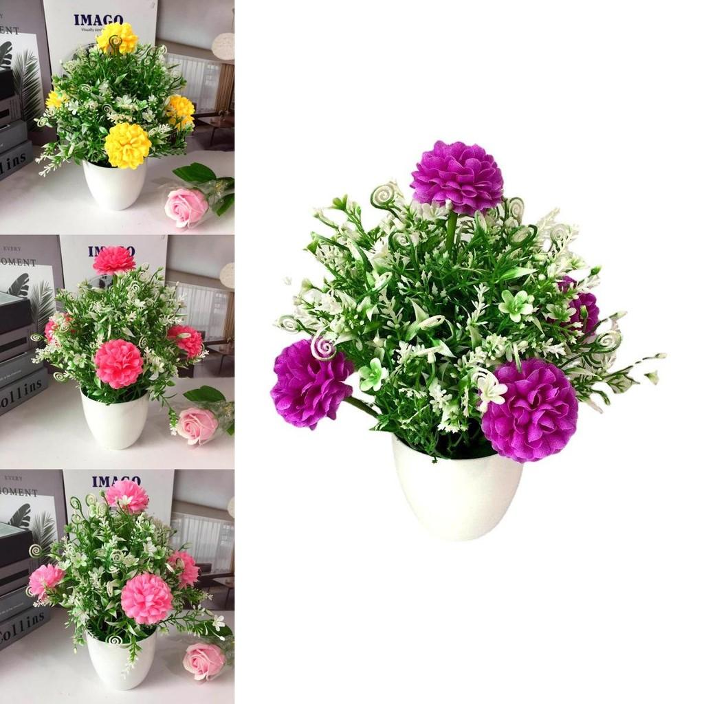 Artificial Hydrangea Plant With Plastic And Silk Flowers For Home Decor And Tabletop Display