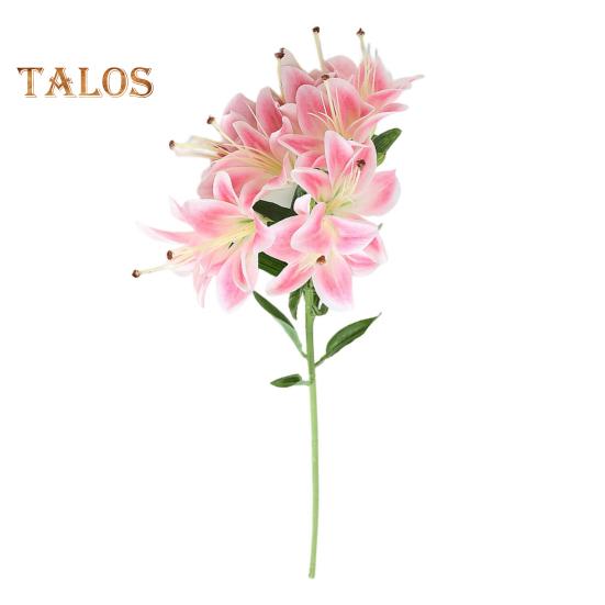 

Искусственный букет, неувядающий декоративный элегантный привлекательный реквизит для побегов, искусственные лилии, свадебный декор