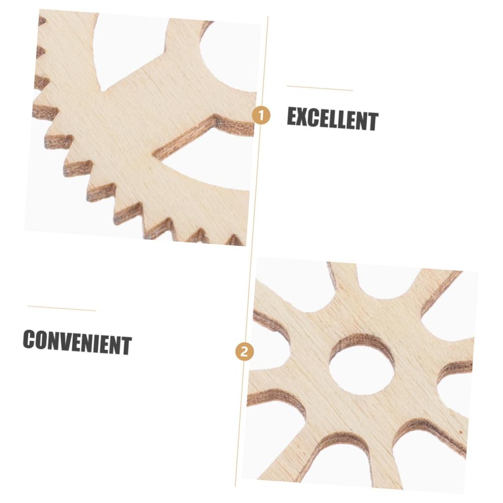 SEWACC Wooden Gear Puzzle, 100 Pieces Set, Small Wood Gears for DIY Crafts, Ideal for Home Learning and Creativity