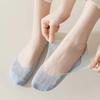 1/2 Pairs Women Summer Mesh Breathable Cotton No Show Socks with Anti-slip Grip Casual Thin Hollow Short Invisible Low-cut Socks