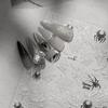 5D Relief Halloween Spider Nails Sticker Black Spiders Cobweb Embossed Diy Manicure Decals