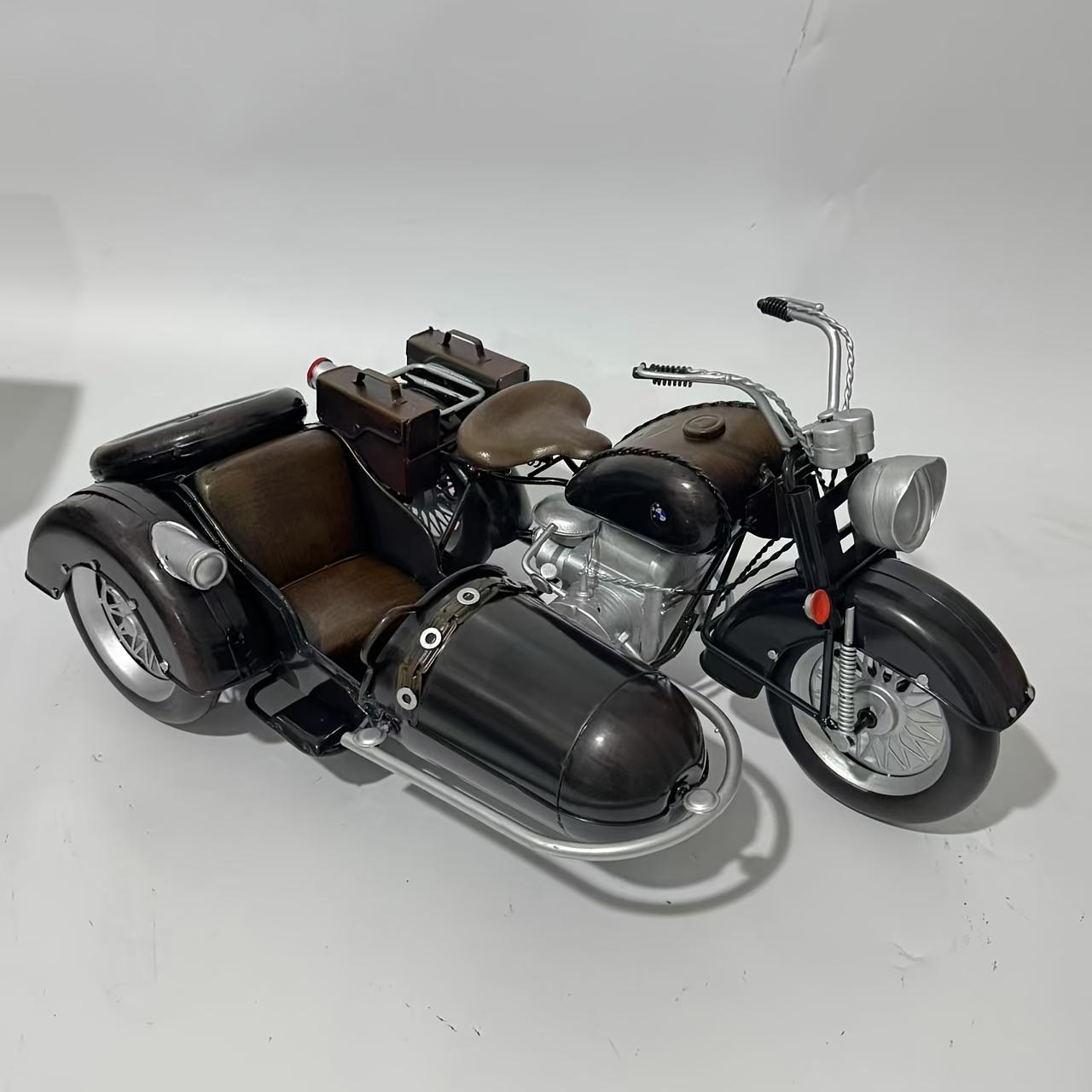 

Винтажная модель мотоцикла/трехколесного велосипеда, декор в индустриальном стиле, черно-золотистый цвет, настольное украшение, подходит для дома, офиса, гаража, ручная работа по металлу