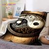 Natur Yin Yang Chinesische Tai Chi Bagua Weiche Flanelldecke für Betten Schlafzimmer Sofa Picknick, Überwurfdecke zum Zudecken Outdoor Nickerchen Geschenk