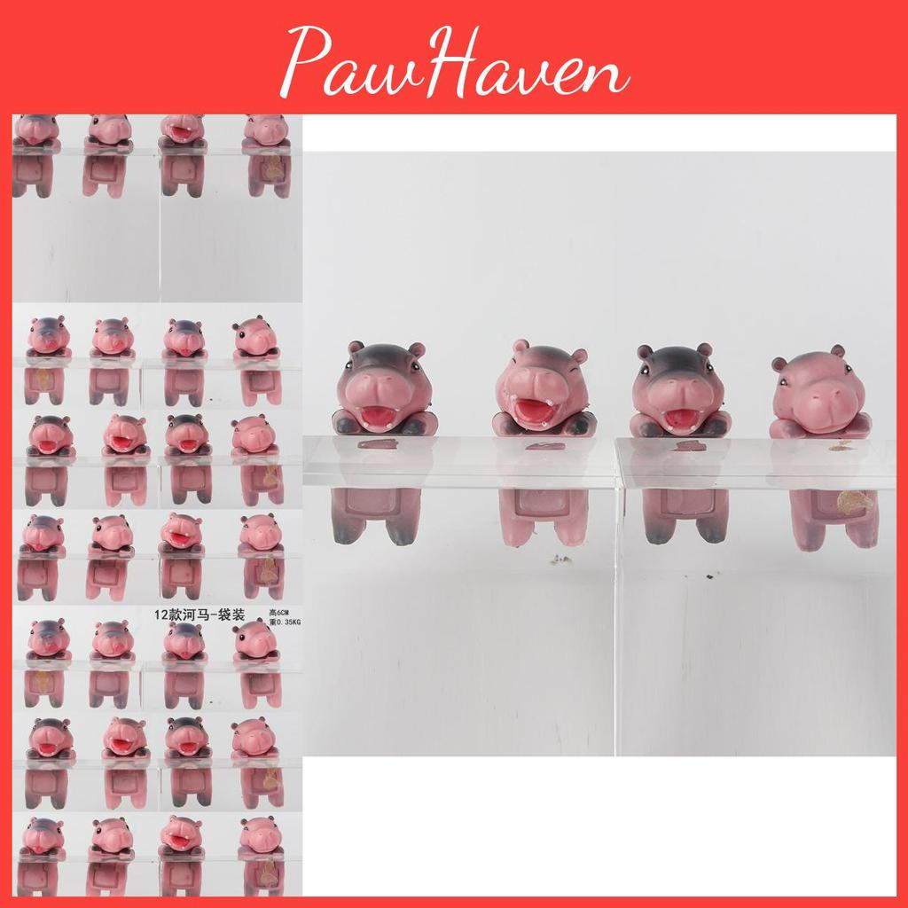 Adorable Colorful And Hippo Model Toy Blind Box Figurines For Cars Gifts And