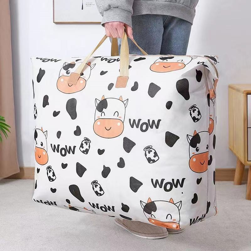 Cotton Quilt Storage Bag With Handles For Dorm Room Organization