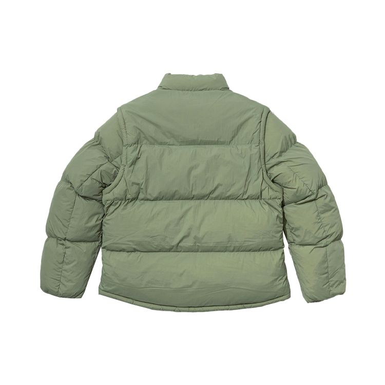 New Era Stand Collar Detachable Sleeve Multi-Pocket Zipper Solid Color Cotton Jacket Winter Men jackets Green 12866430