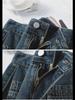 Cement Gray High Waist Wide Leg Jeans for Pear-Shaped Women