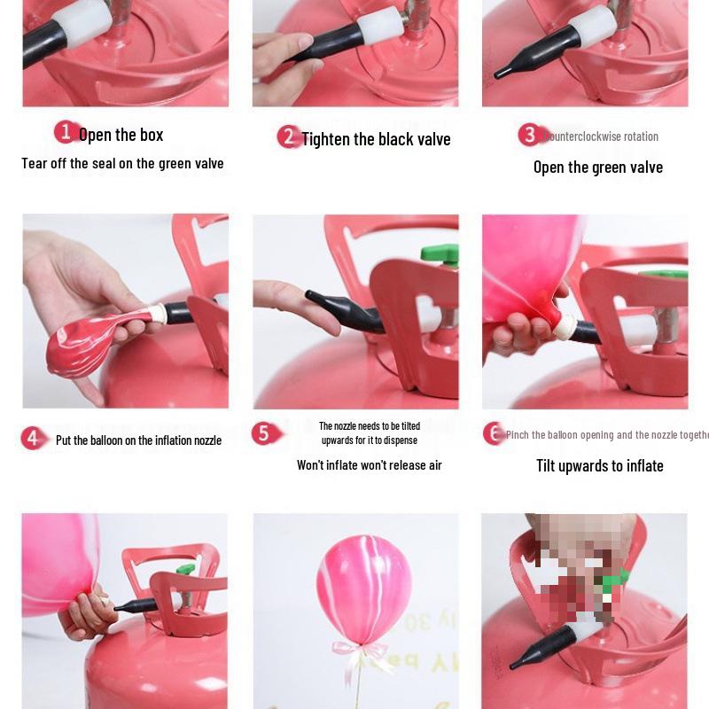 Small Helium Balloons with Hydrogen Inflator for Wedding and Birthday Decorations