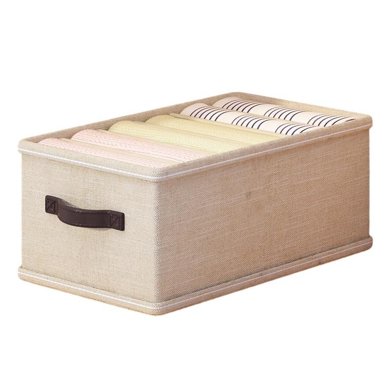 6 Grids Storage Box Wardrobe Closet Organizer for Jeans Pants T-Shirts A