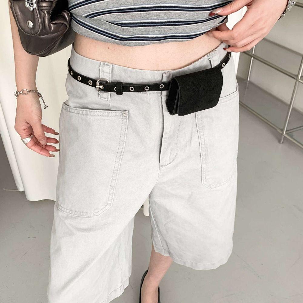 Suede Belt Waist Bag Korean Style Women Belt Bag Fashion Waist Packs Outdoor