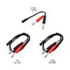 20cm/1m/1.5m 3.5mm Female Jack To 2x6.35mm Mono Male Jack Audio Socket Adapter Cable for Phone Mixer Amplifiers