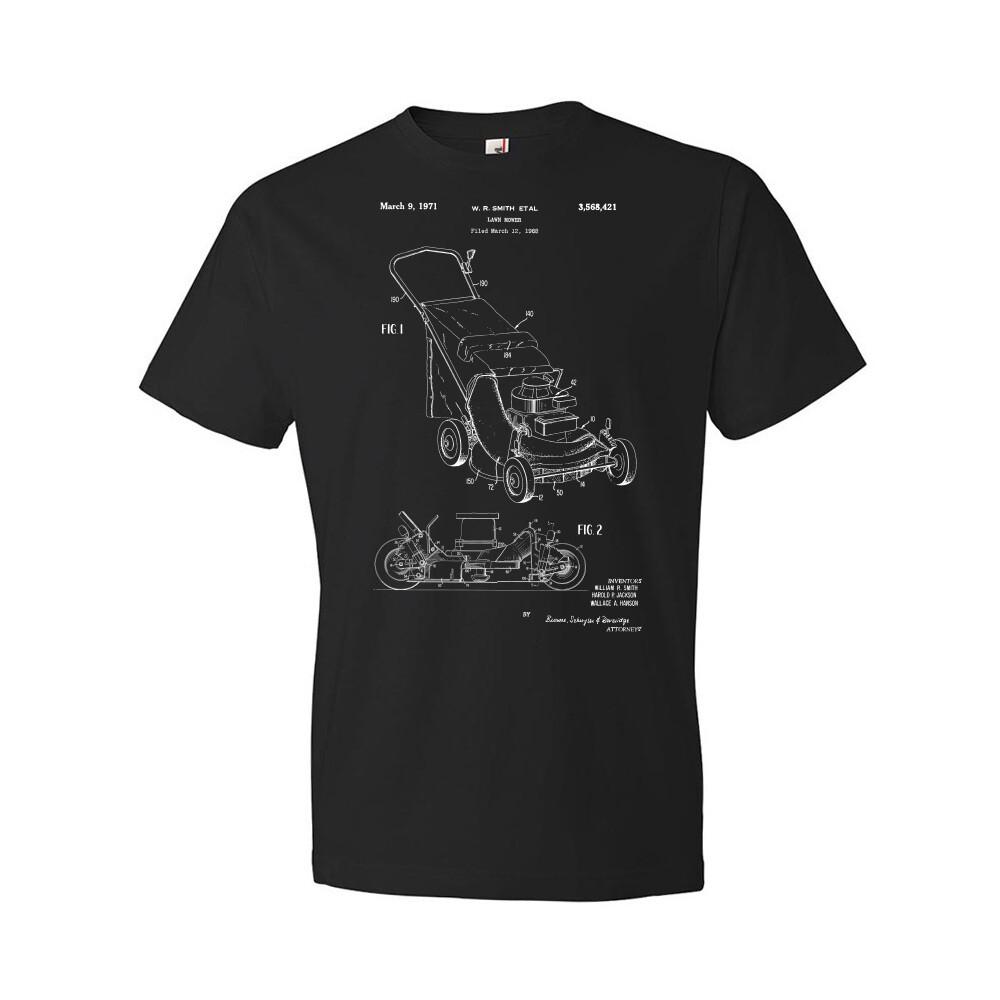 Lawn Mower Shirt Gardener Gift Lawn Care Tools Yard Work Tee Mower Blueprint S