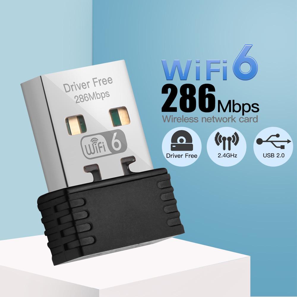 AX286 USB WiFi 6 Wireless Network Adapter for PC, 802.11ax, Driver-Free