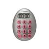 Dretec Egg-Shaped 10-Key Kitchen Timer, Digital Timer with Powerful Magnet, Silver, T-608SV, W62 X D25 X H83mm