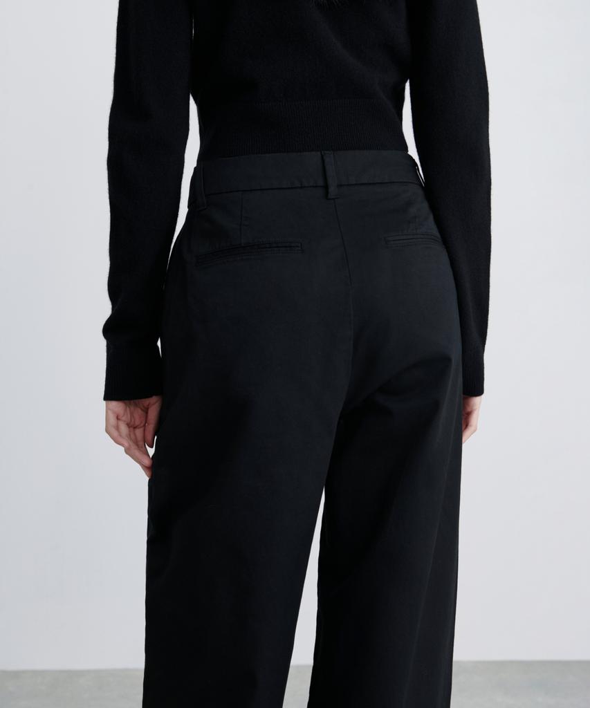 MUSINSA STANDARD WOMAN Women'S Reverse Two-Tuck Wide Chino Pants [Black]