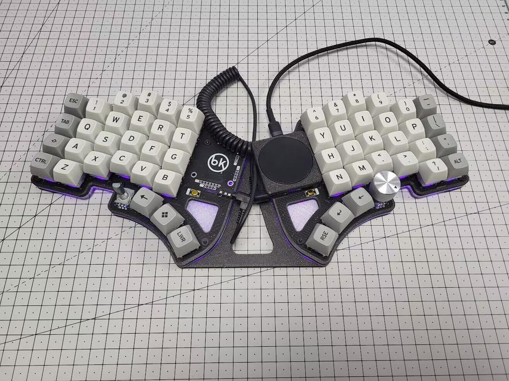 Custom Dilemma Max Split Keyboard Kit Wired RGB Hot Swap Welding FDM Knob Touchpad Mouse Simulate Support Vial MX Switch Gift