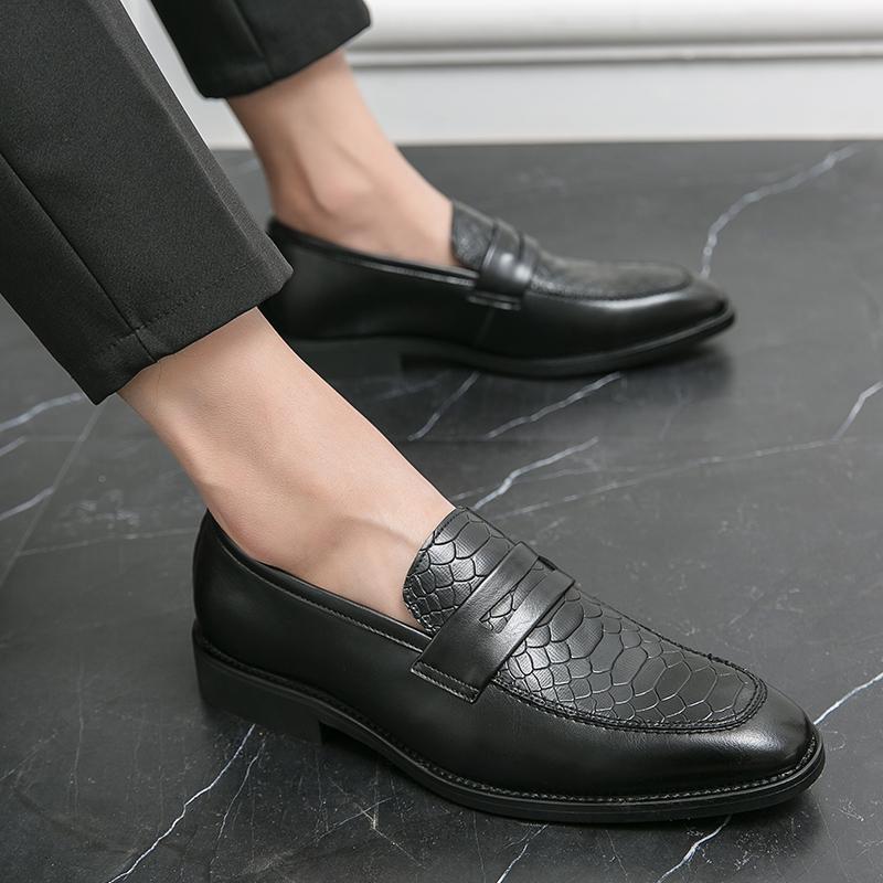 Fashion Formal Business Loafers for Men Slip-On Casual Dress Shoes Fashion Driving Moccasins Gentlmen Ripe-young Luxury Free Shipping