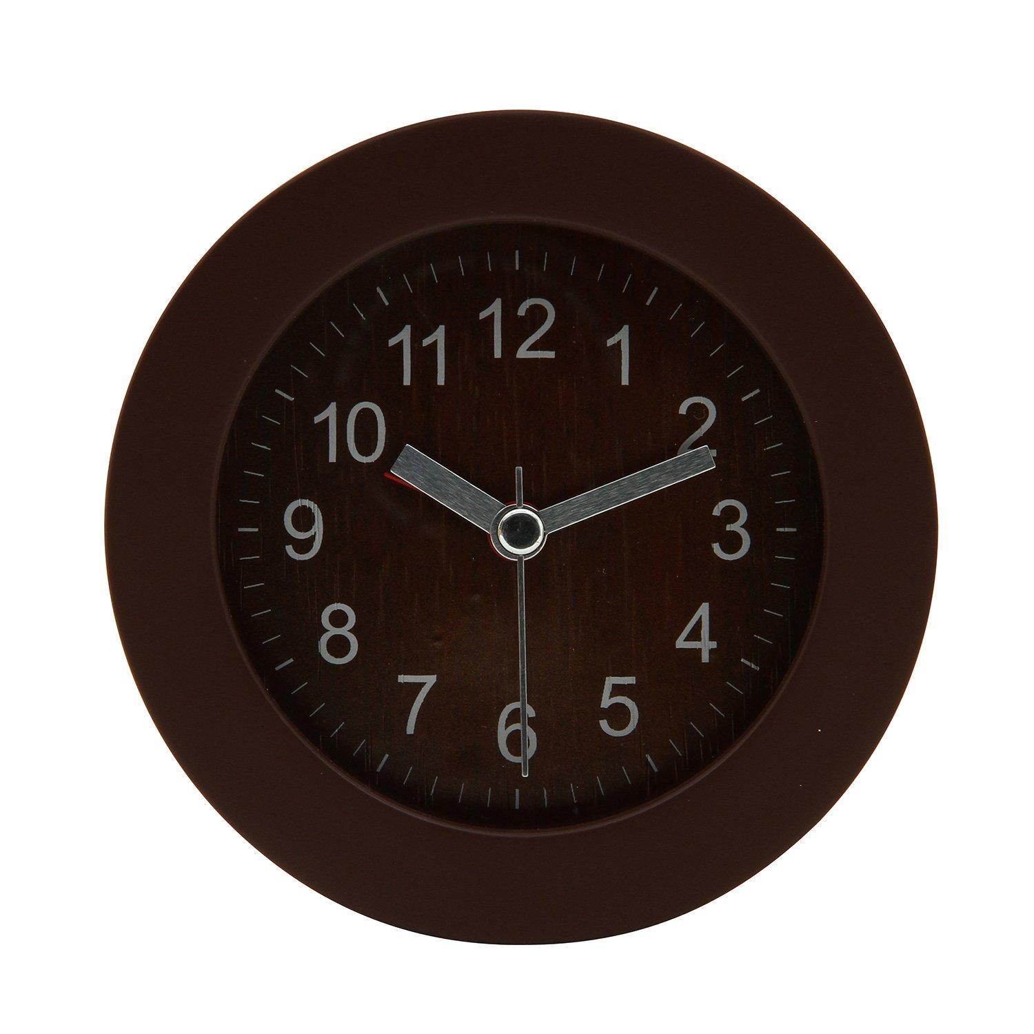 

Fuji Boeki Alarm Clock Round Wood Clock Brown 32708