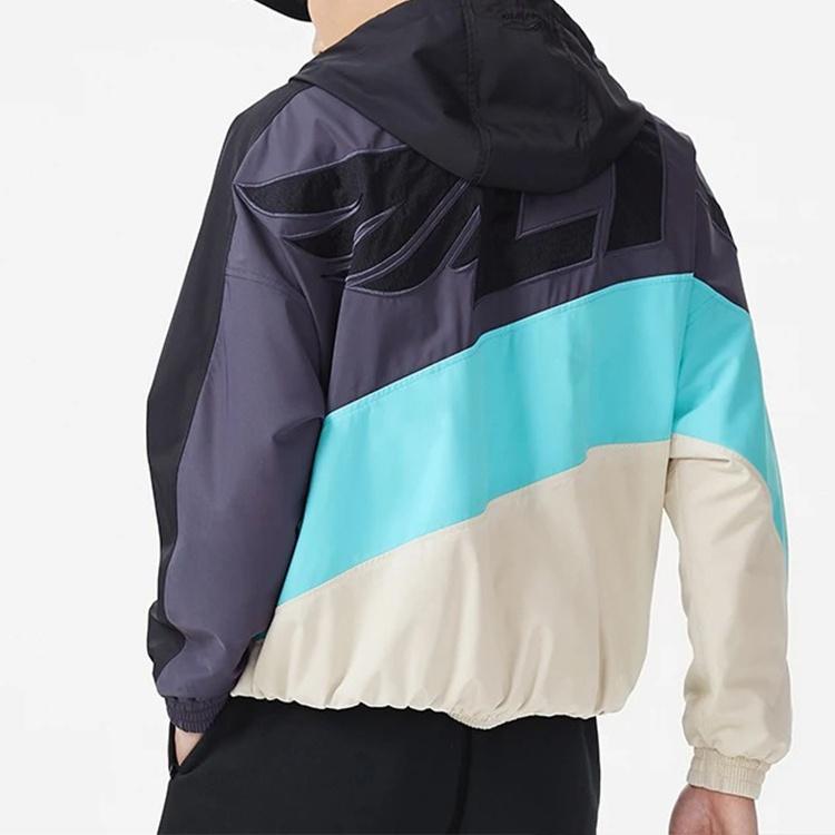 Li-Ning Logo Print Gore-Tex Sport Hoodie 'Black Blue Beige' Men's AFDS031-4