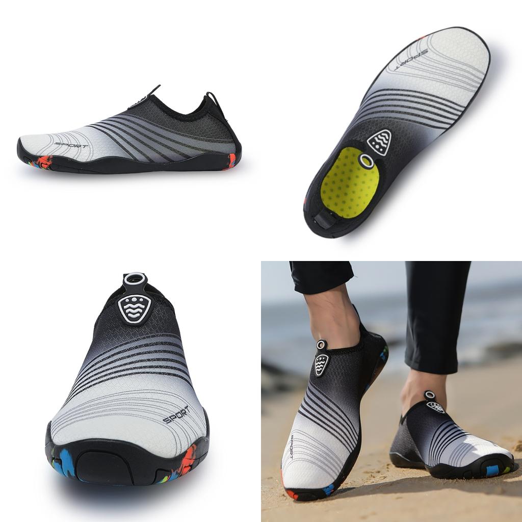 Soft Sole Aqua Shoes for Men Women Breathable Quick Dry Water Sneakers Elastic Slip-on Wading Footwear for Beach Walking Surfing