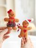 Y New Christmas Ornaments Brown Gingerbread Man Plush Doll Pendant Christmas Tree Decoration Accessories Small Pendant