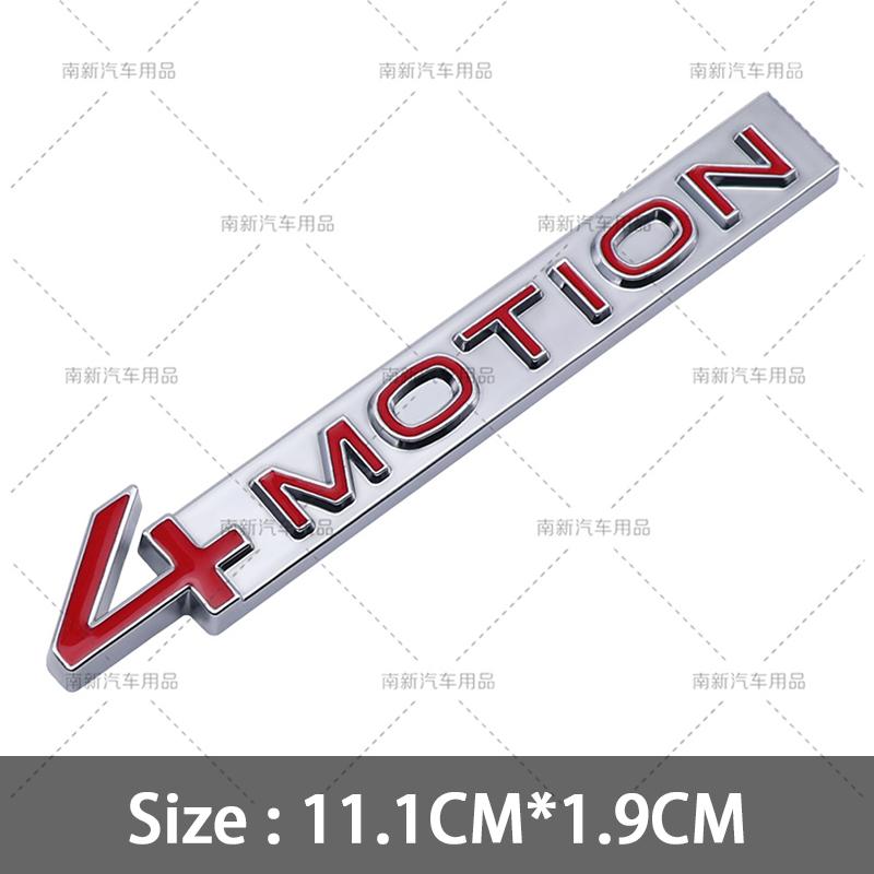 3D Metal 4 Motion Badge Rear Trunk 4Motion Emblem Car Body Stickers For GOLF R GTI 6 7 8 MK5 MK6 MK7 MK8 Car Styling Accessories