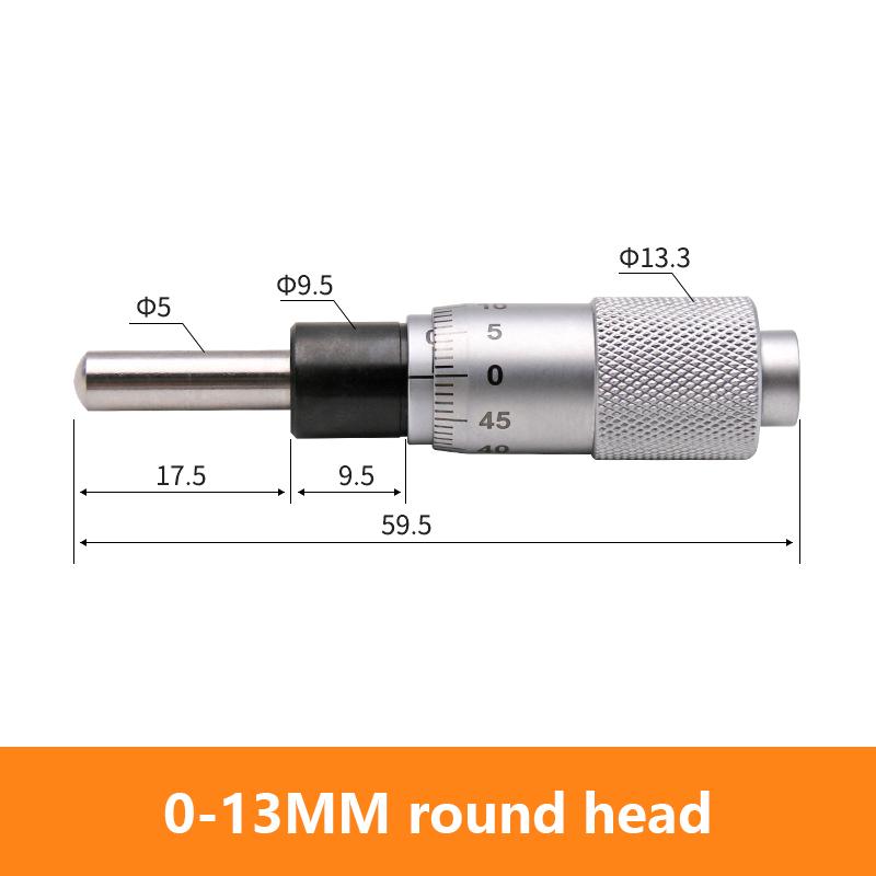 1 Stück Multifunktions-Mikrometer für Kopf 13 mm Runde Edelstahlsonde für Kopf