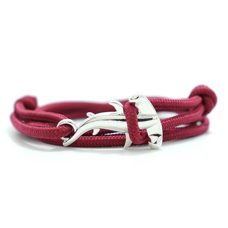 Minimalist Paracord Bracelet Men Ocean Animal Shark Braslet Homme Handmade Adjustable Nautical Braclet Gift For Him Pulsera Tela