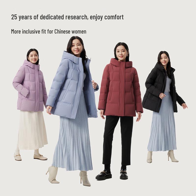 Tanboer Damen Mittellange Verdickte Daunenjacke 510508Z