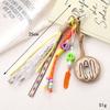 Creativity PU Leather Donut Pendant Woven Rope Letters Beaded Design Bag Charm Accrssories Hanging Piece A317 Bag Charm